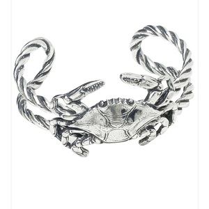 Silver crab bracelet